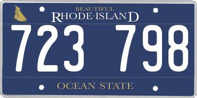RI license plate 723798