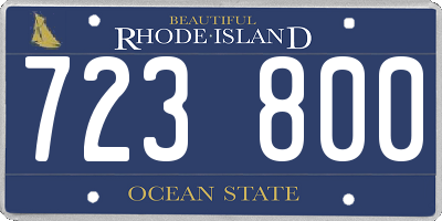 RI license plate 723800