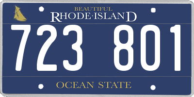 RI license plate 723801