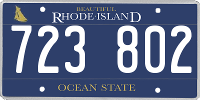 RI license plate 723802