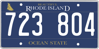 RI license plate 723804