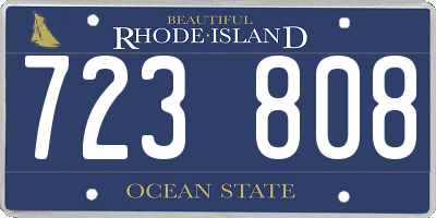 RI license plate 723808