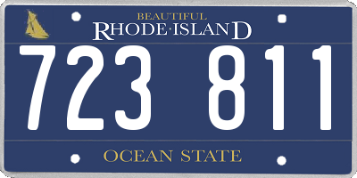 RI license plate 723811