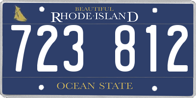 RI license plate 723812