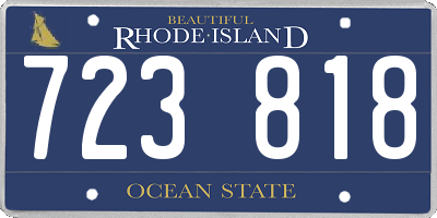 RI license plate 723818