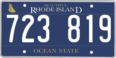 RI license plate 723819