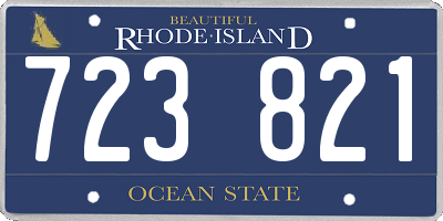 RI license plate 723821