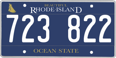 RI license plate 723822