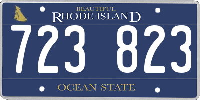 RI license plate 723823