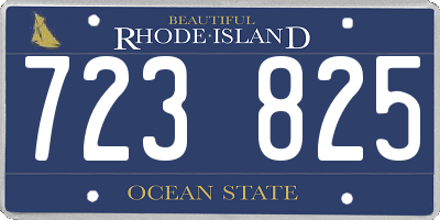RI license plate 723825