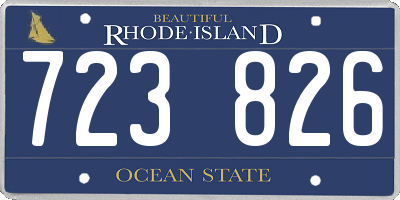RI license plate 723826