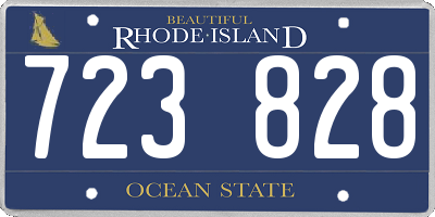 RI license plate 723828