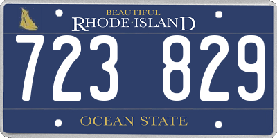 RI license plate 723829