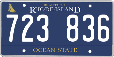 RI license plate 723836