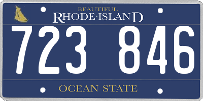 RI license plate 723846