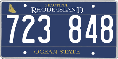 RI license plate 723848