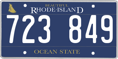 RI license plate 723849