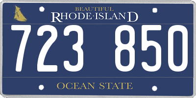 RI license plate 723850