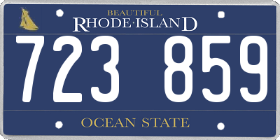 RI license plate 723859