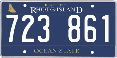RI license plate 723861