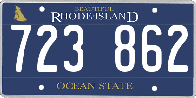 RI license plate 723862