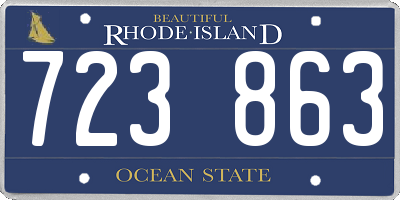 RI license plate 723863