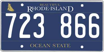 RI license plate 723866