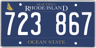 RI license plate 723867