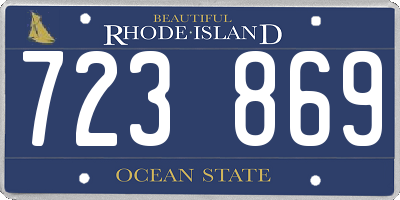 RI license plate 723869