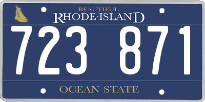 RI license plate 723871