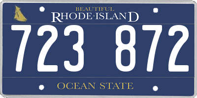 RI license plate 723872