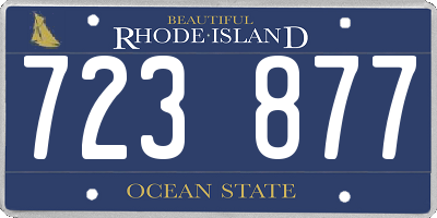 RI license plate 723877