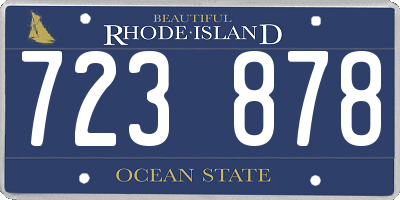 RI license plate 723878