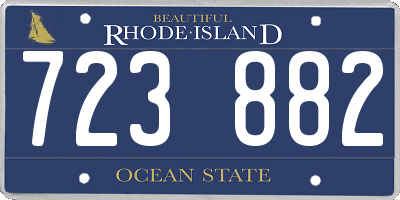 RI license plate 723882