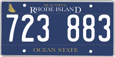 RI license plate 723883