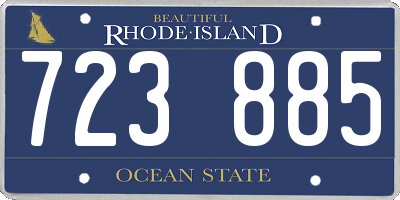 RI license plate 723885