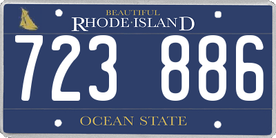 RI license plate 723886