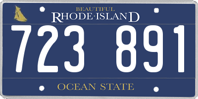RI license plate 723891