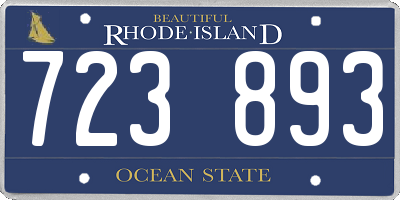 RI license plate 723893