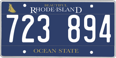 RI license plate 723894