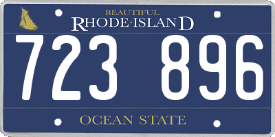 RI license plate 723896