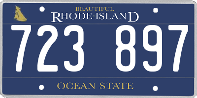 RI license plate 723897