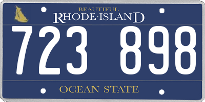 RI license plate 723898