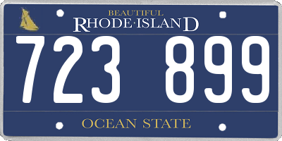 RI license plate 723899