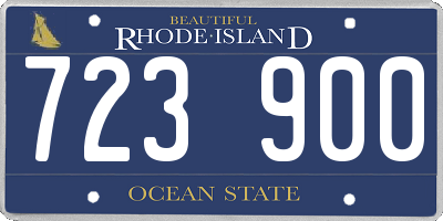 RI license plate 723900