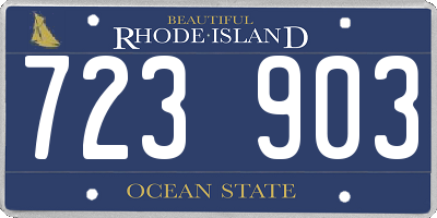 RI license plate 723903