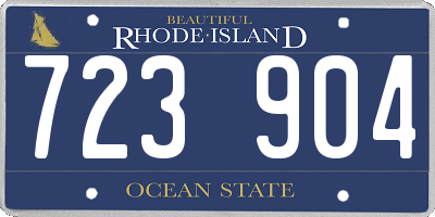RI license plate 723904