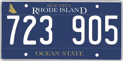 RI license plate 723905