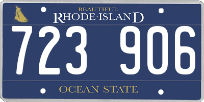 RI license plate 723906
