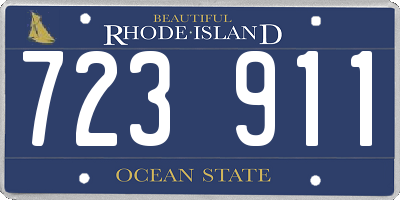 RI license plate 723911